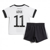 Deutschland Mario Gotze #11 Heimtrikotsatz Kinder WM 2022 Kurzarm (+ Kurze Hosen)